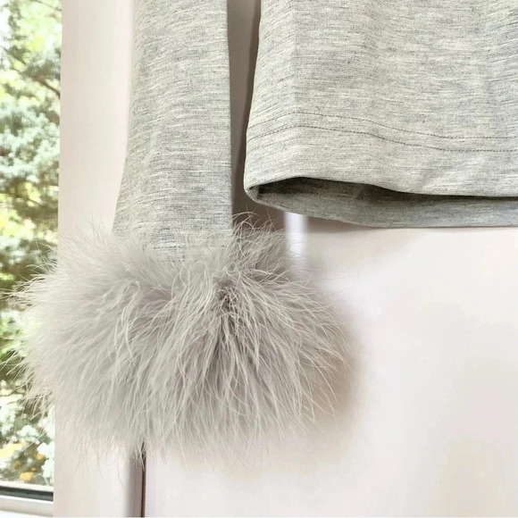 New The Sleeper The Weekender Chic Set Feather Pajamas Top Bottoms 2 Piece Gray - Picture 7 of 16